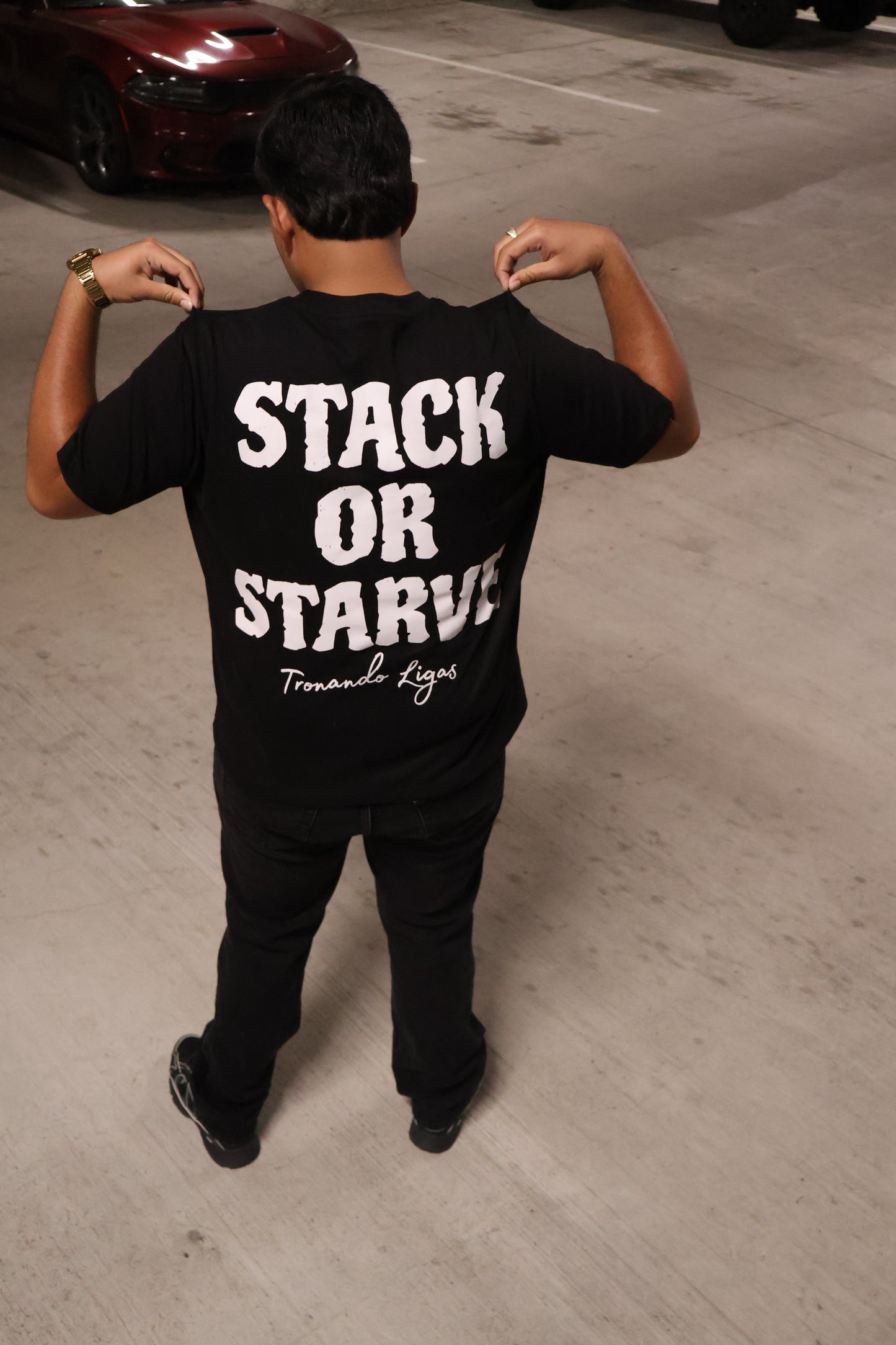 STACK OR STARVE TEE